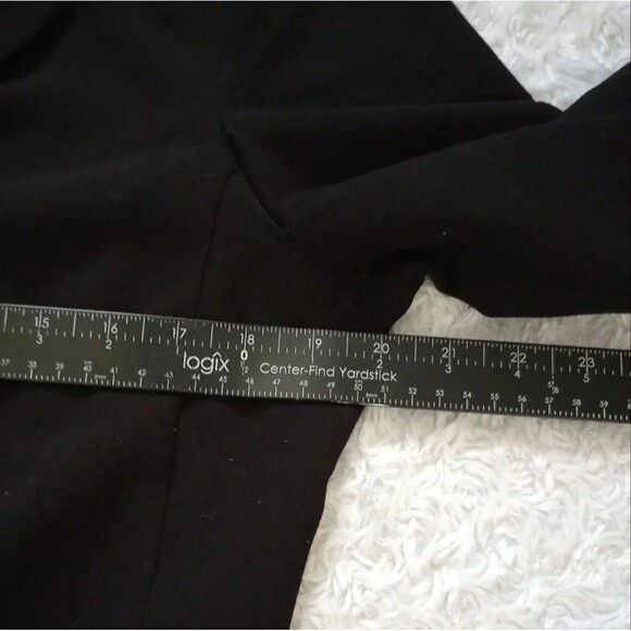Grass Collection Women’s Black Sz L Blazer Jacket Button Sleeves Stretchy - Picture 9 of 13